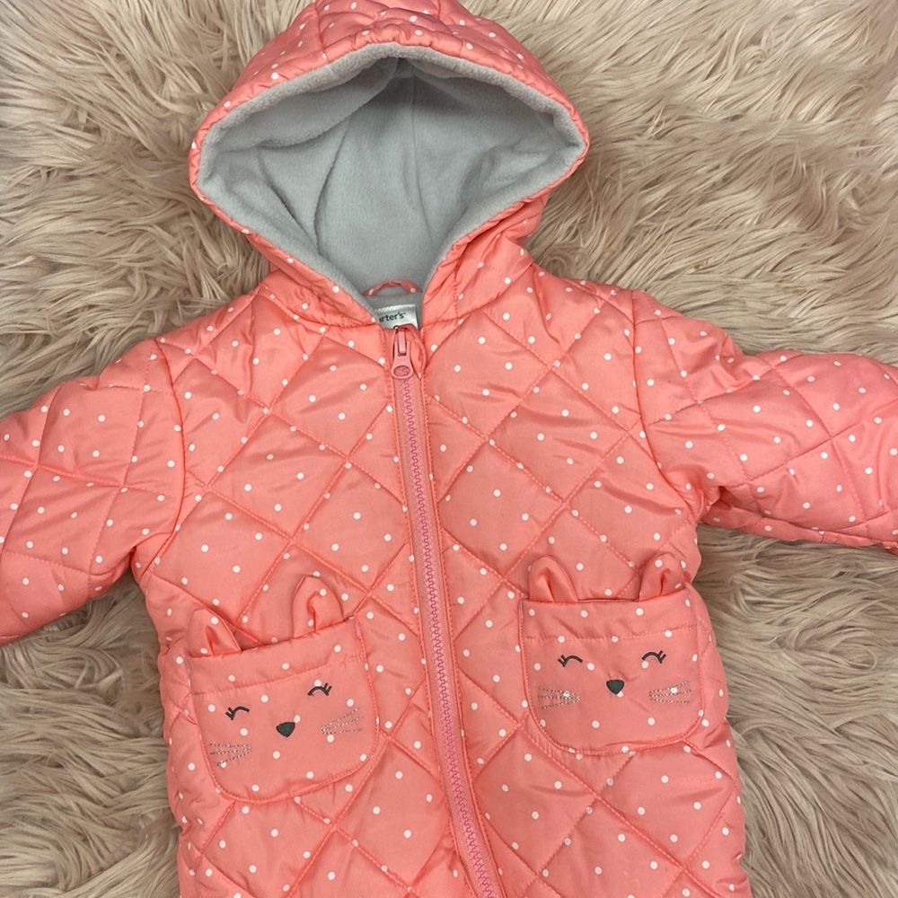 Polka Dot Kitty Snowsuit